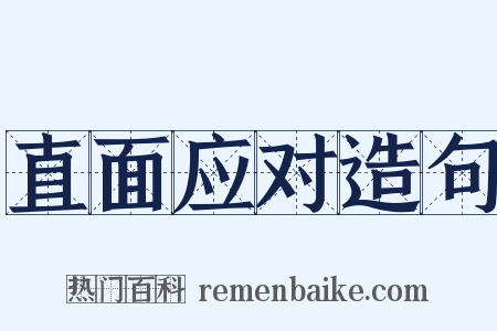 直面应对造句是什么意思的图片